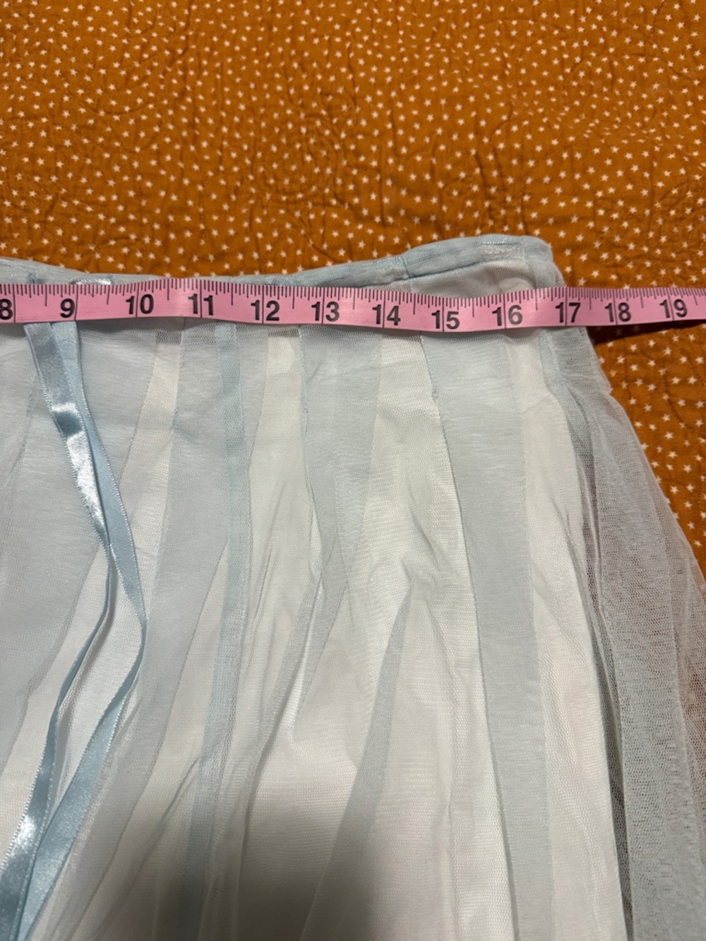 Free People Pale Blue Layered Tulle A-Line Skirt - Picture 4 of 6